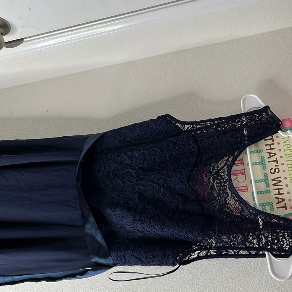 Navy blue skater dress